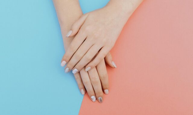 hand, manicure, bead, beauty, close-up, fashion, finger, fingernail, french, nail, art, polish, salon, woman, design, gel