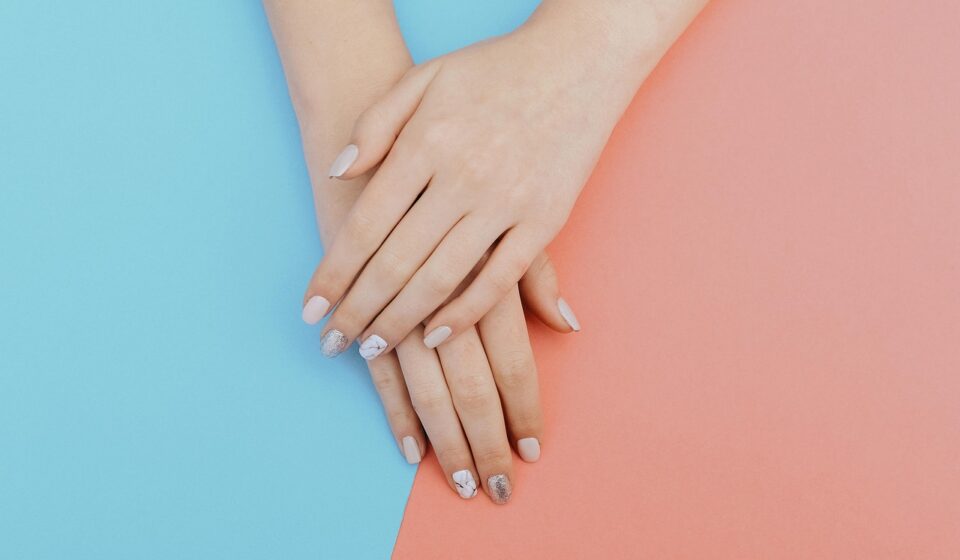hand, manicure, bead, beauty, close-up, fashion, finger, fingernail, french, nail, art, polish, salon, woman, design, gel