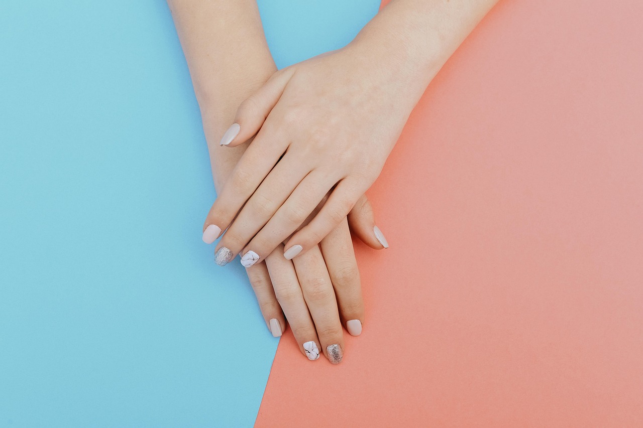 hand, manicure, bead, beauty, close-up, fashion, finger, fingernail, french, nail, art, polish, salon, woman, design, gel