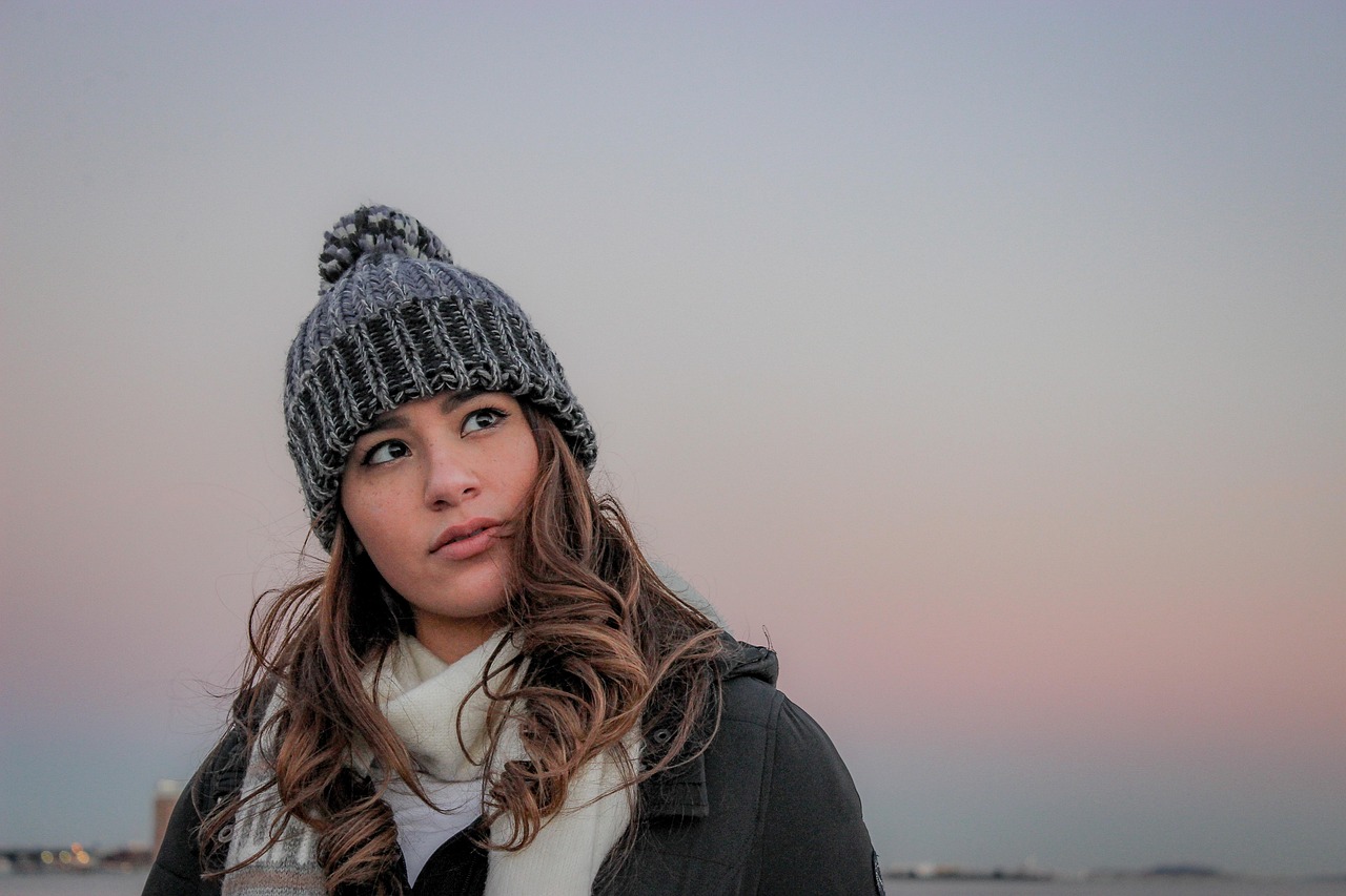 winter, woman, reflecting, young, person, happy, female, lifestyle, hair, scarf, healthy, gray happy, gray healthy, gray hair, gray happiness, reflecting, reflecting, reflecting, reflecting, reflecting