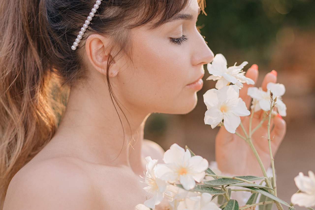 woman, nature, flower wallpaper, flowers, portrait, girl, beautiful flowers, flower background, female, lady, smelling flowers, smelling, beauty